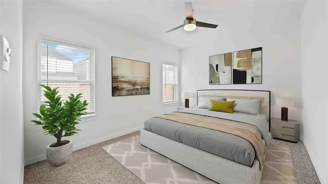 Furnished interior view inside a new home in Grand West, Houston (Image 7).