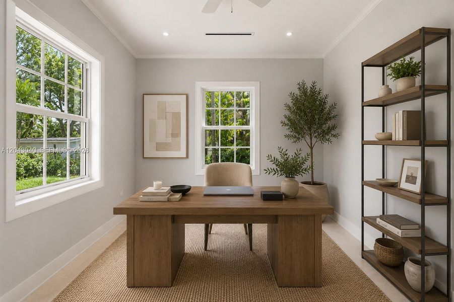 Furnished interior view inside a new home in , South Miami (Image 15).