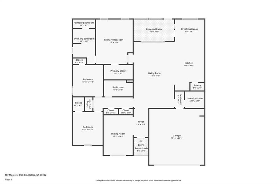 2D floor plan layout of this home in , Dallas, GA (Image 5).