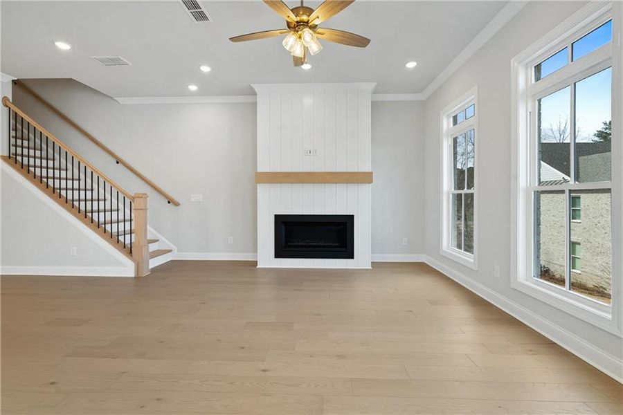 Spacious, unfurnished interior of a new home in Ward's Crossing Townhomes, Johns Creek (Image 18). Spacious, unfurnished interior of a new home in Ward's Crossing Townhomes, Johns Creek (Image 18).