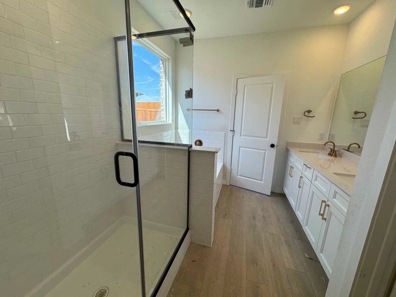 Primary Bathroom Construction Progress featuring the Serene Collection