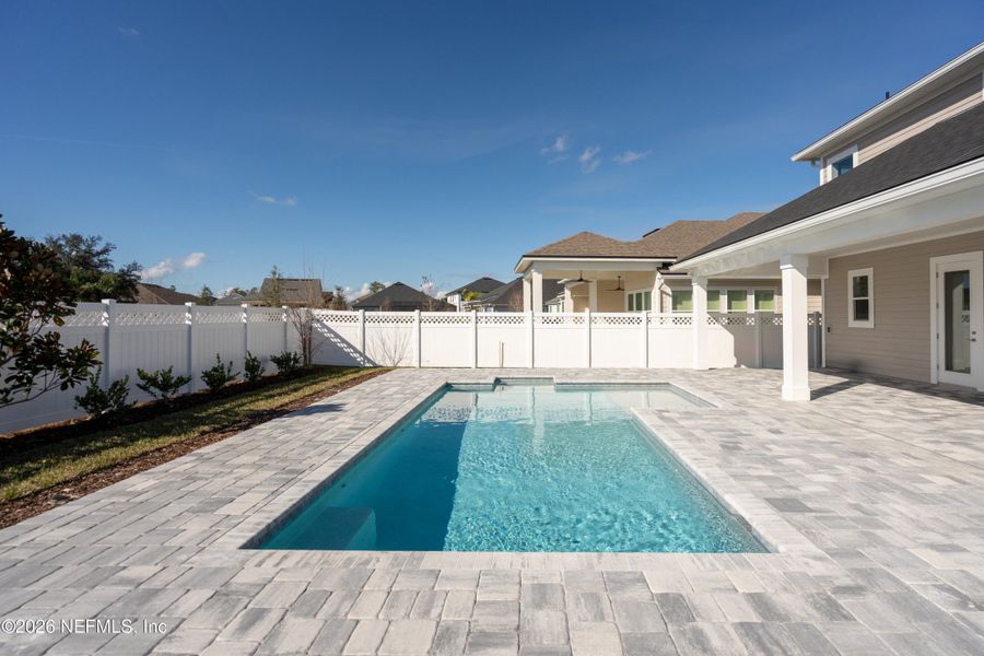 Exterior details and patio area of a home in SilverLeaf, St. Augustine (Image 26).