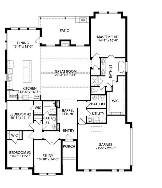 2D floor plan layout of this home in Settler's Glen, New Fairview, TX (Image 3). 2D floor plan layout of this home in Settler's Glen, New Fairview, TX (Image 3).