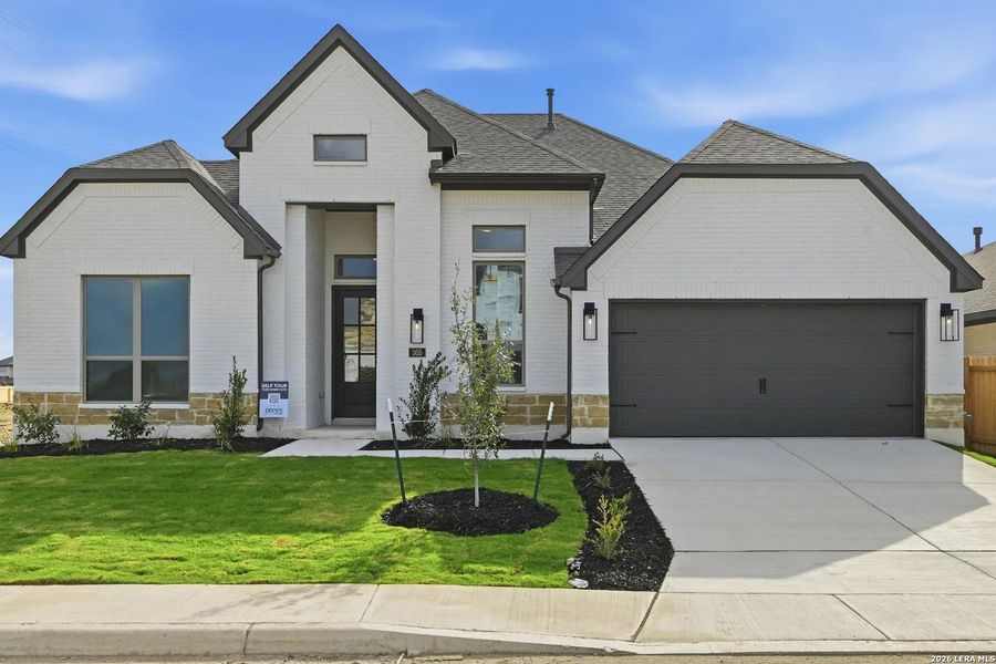 Front exterior of a new home in Haby Hill 60s, San Antonio, TX, highlighting curb appeal (Image 1). Front exterior of a new home in Haby Hill 60s, San Antonio, TX, highlighting curb appeal (Image 1).