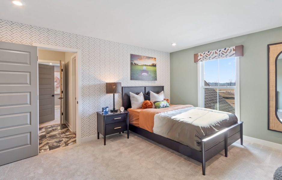Representative furnished interior of a home built from the Huxley by Fischer Homes in Leeland Farms, Fuquay Varina (Image 26).