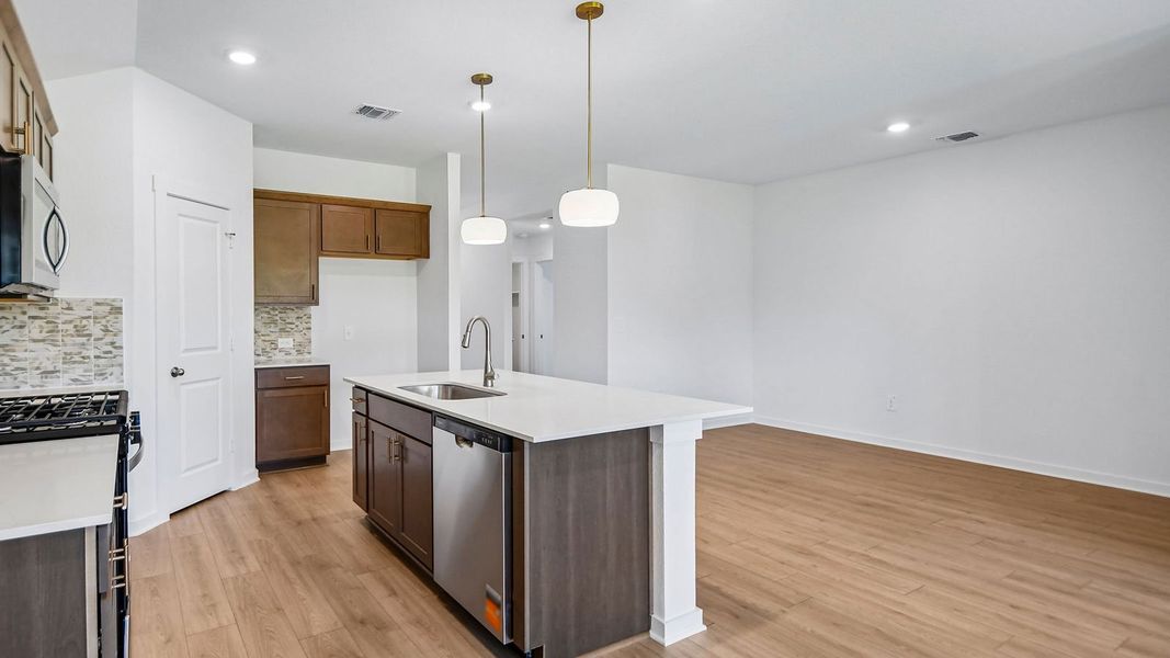 Furnished interior view inside a new home in Trails at Wildhorse, Austin (Image 10).