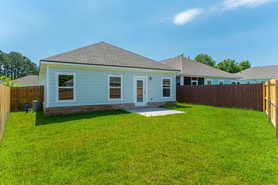 Representative exterior photo of a completed home built from the Austin by CJL Homes in Blossom Grove, Crestview, FL (Image 23).