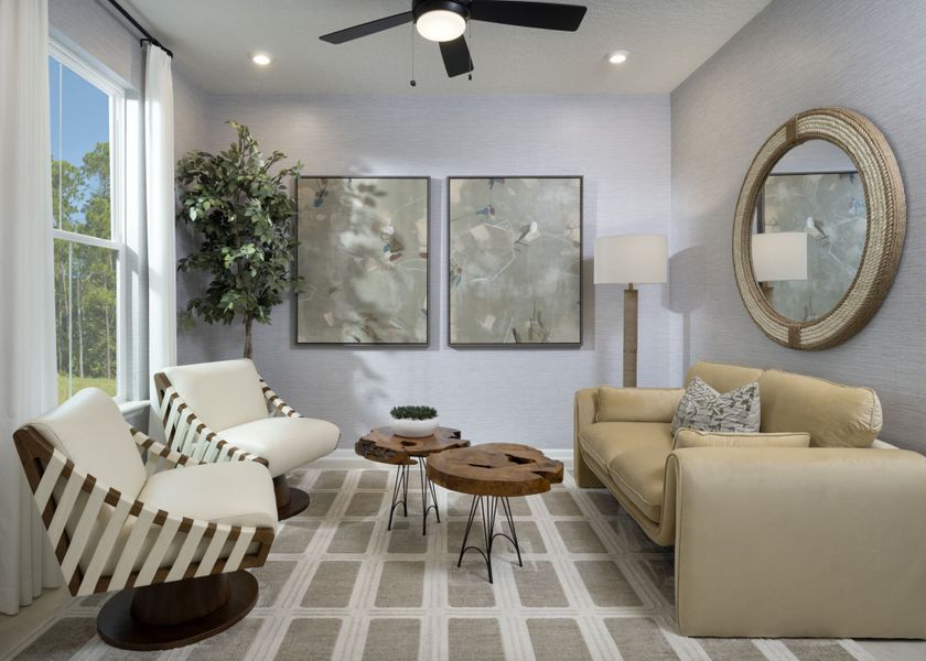 Representative furnished interior of a home built from the Cabana by Mattamy Homes in RiverTown, St. Johns (Image 14). Representative furnished interior of a home built from the Cabana by Mattamy Homes in RiverTown, St. Johns (Image 14).