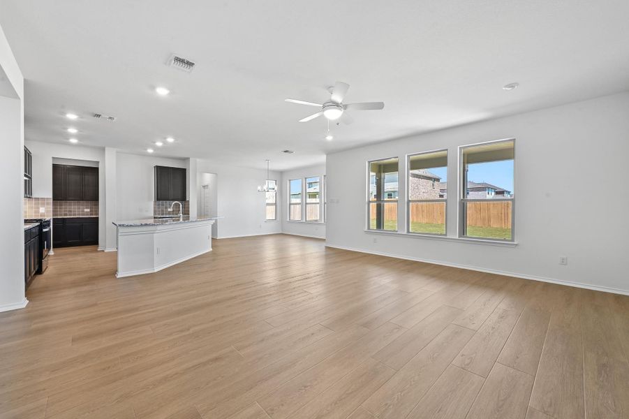 Spacious, unfurnished interior of a new home in Salerno - Classic Collection, Round Rock (Image 13). Spacious, unfurnished interior of a new home in Salerno - Classic Collection, Round Rock (Image 13).
