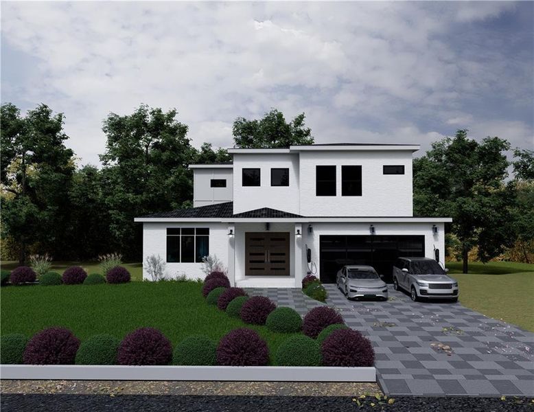 Front exterior of a new home in , Atlanta, GA, highlighting curb appeal (Image 4).