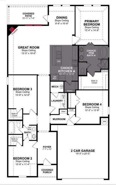 2D floor plan layout of this home in Stark Farms, Denton, TX (Image 3). 2D floor plan layout of this home in Stark Farms, Denton, TX (Image 3).