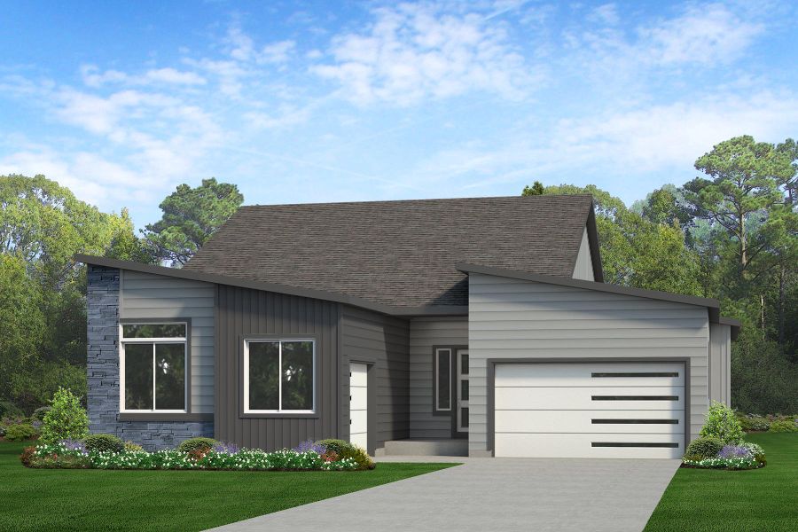 Representative exterior photo of a completed home built from the Jefferson by Risewell Homes in Cherry Meadows, Brighton, CO (Image 17).