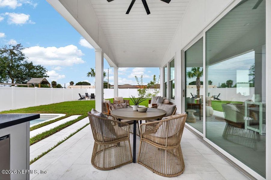 Exterior details and patio area of a home in , Neptune Beach (Image 4). Exterior details and patio area of a home in , Neptune Beach (Image 4).
