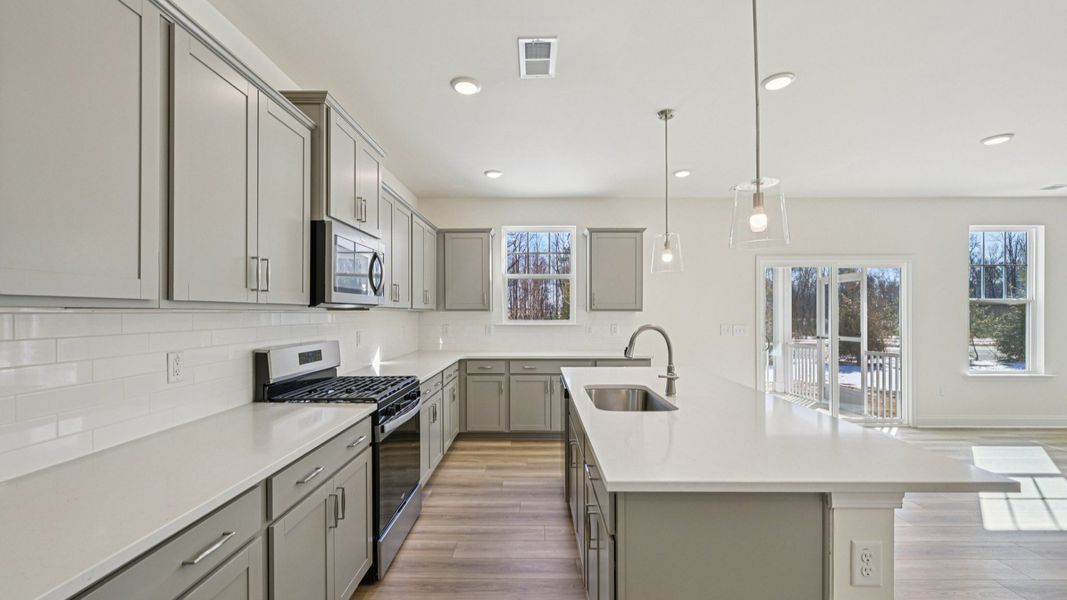 Representative furnished interior of a home built from the Wagener by DRB Homes in Station Pointe, Angier (Image 16).