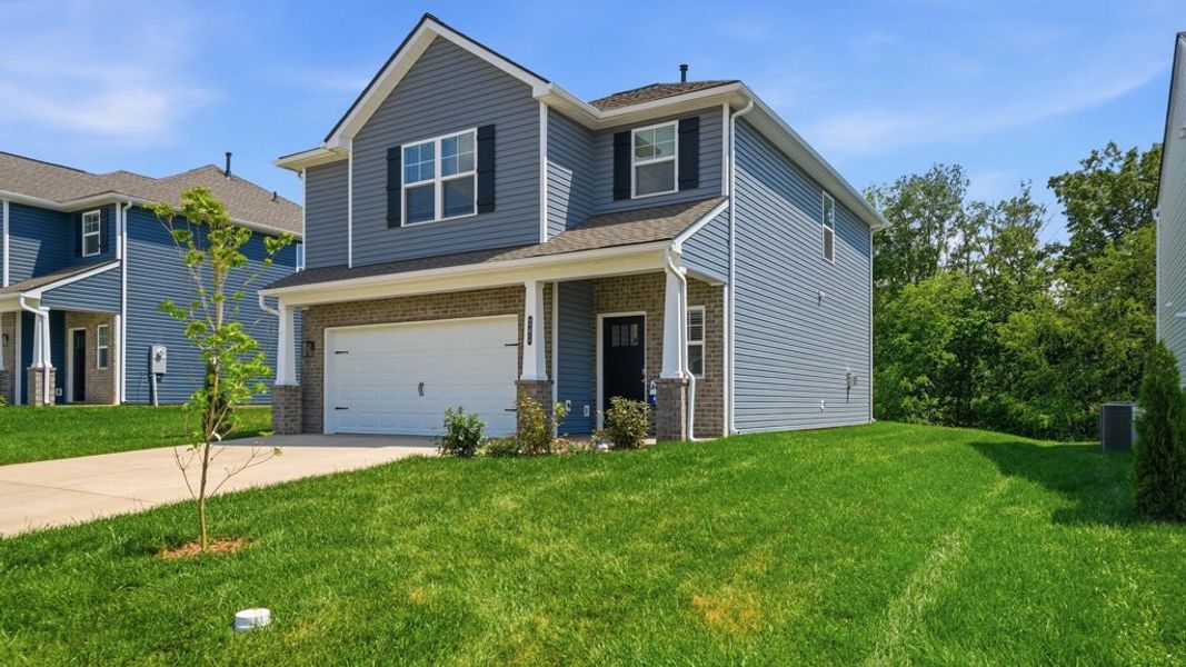 Front exterior of a new home in Fieldcrest Acres, Blountville, TN, highlighting curb appeal (Image 2).