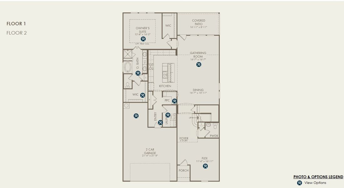 2D floor plan layout of this home in Davis Ranch, San Antonio, TX (Image 3).