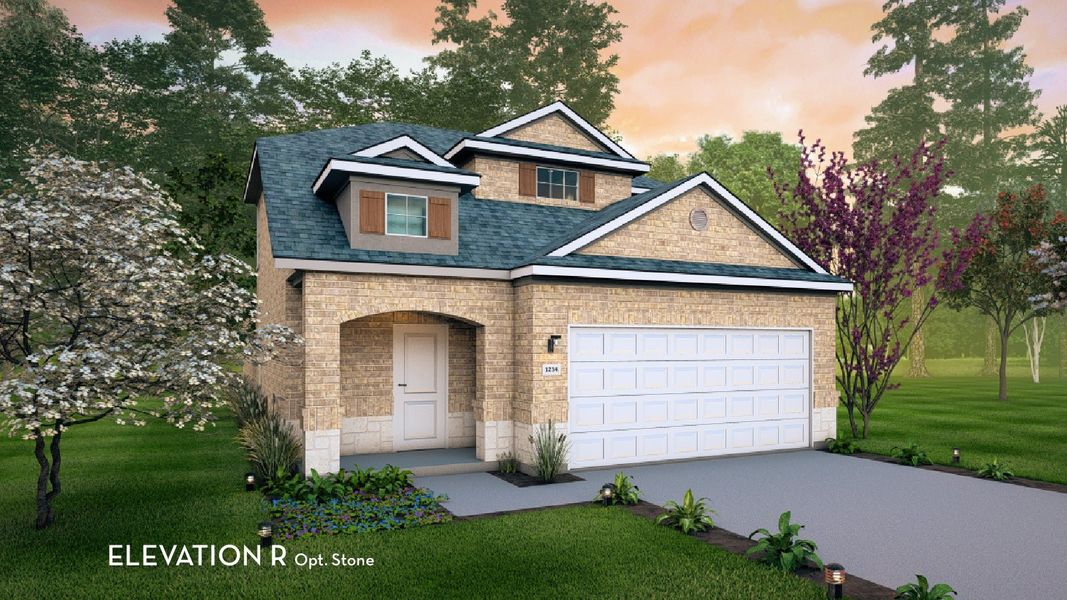 Representative exterior photo of a completed home built from the Mesquite by CastleRock Communities in Westridge, McKinney, TX (Image 16). Representative exterior photo of a completed home built from the Mesquite by CastleRock Communities in Westridge, McKinney, TX (Image 16).