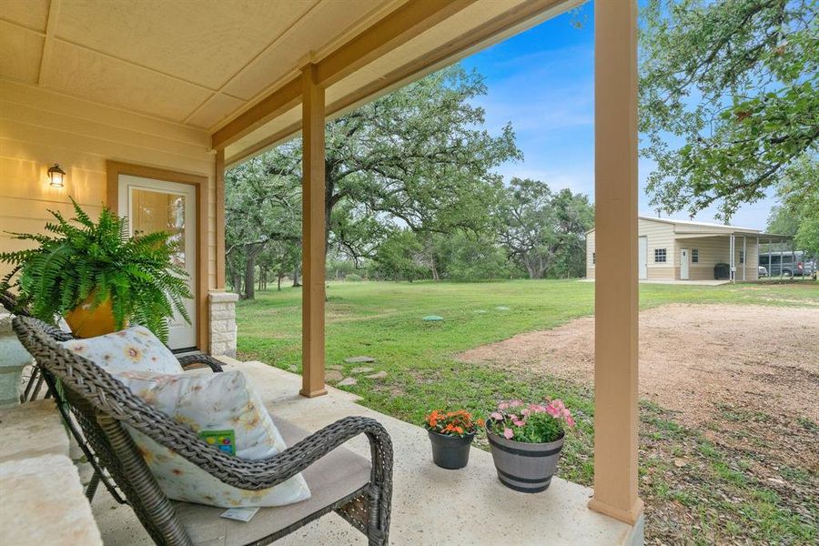 Relaxing rear patio on home number three