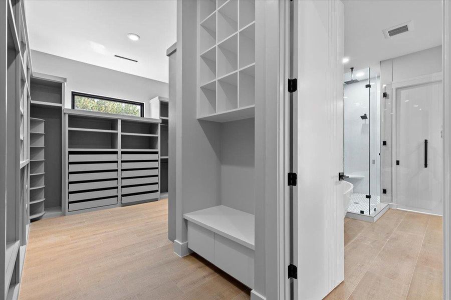 California Closet with Rotating Shoe Rack. California Closet with Rotating Shoe Rack.
