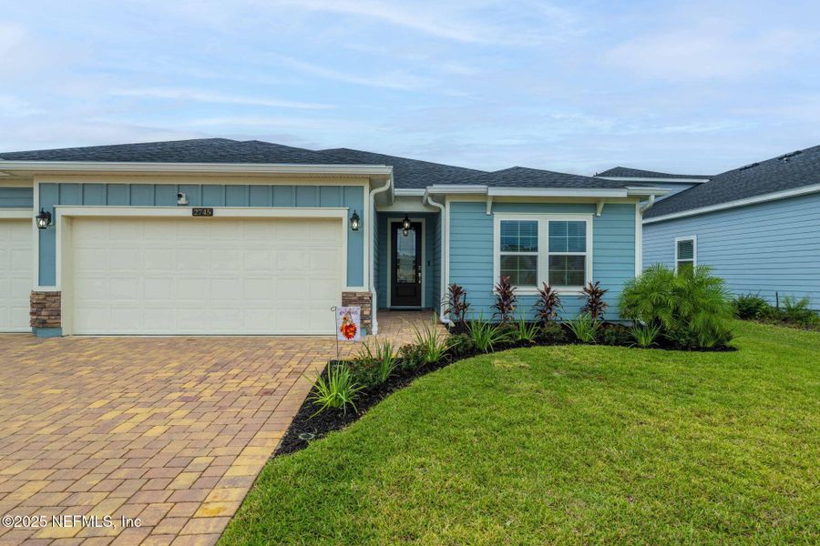 Exterior details and patio area of a home in Edenbrooke at Hyland Trail | 55+: Edenbrooke at Hyland Trail 60s, Green Cove Springs (Image 33). Exterior details and patio area of a home in Edenbrooke at Hyland Trail | 55+: Edenbrooke at Hyland Trail 60s, Green Cove Springs (Image 33).