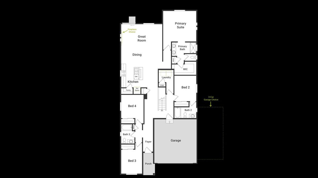 2D floor plan layout of this home in Reunion, Commerce City, CO (Image 2). 2D floor plan layout of this home in Reunion, Commerce City, CO (Image 2).