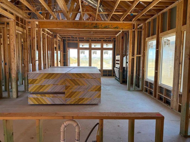 Open Kitchen-Living-Dining Room Construction Progress