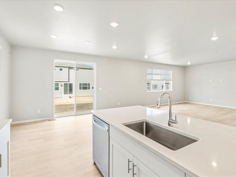 The Snowberry floorplan interior image taken at a Meritage Homes community in Brighton, CO.