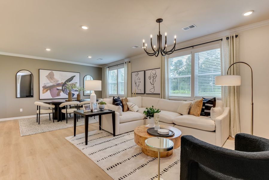 Furnished interior view inside a new home in Heritage Bay, Sumter (Image 38).