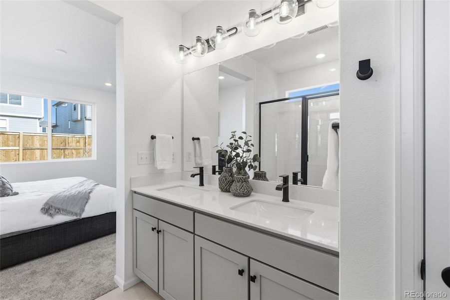 Furnished interior view inside a new home in The Cottages Collection at Ridgeline Vista, Brighton (Image 16).