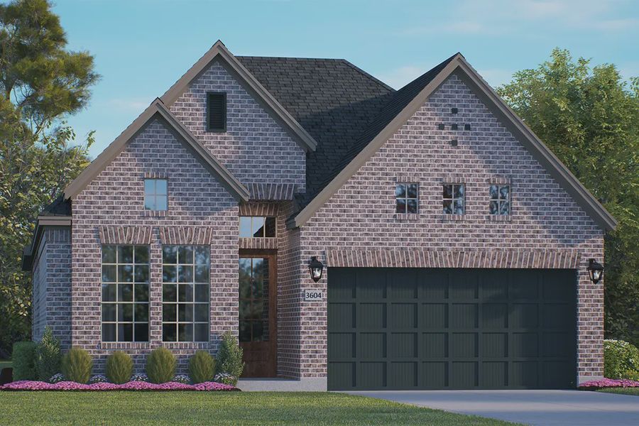 Representative exterior photo of a completed home built from the Orlando by Chesmar Homes in Brookewater 45's, Rosenberg, TX (Image 21).