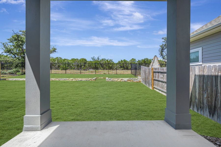 Exterior details and patio area of a home in Headwaters 50' - Executive Series, Dripping Springs (Image 3). Exterior details and patio area of a home in Headwaters 50' - Executive Series, Dripping Springs (Image 3).