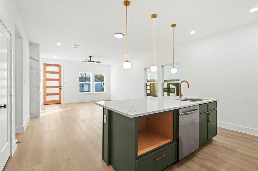 Furnished interior view inside a new home in , Dallas (Image 8).