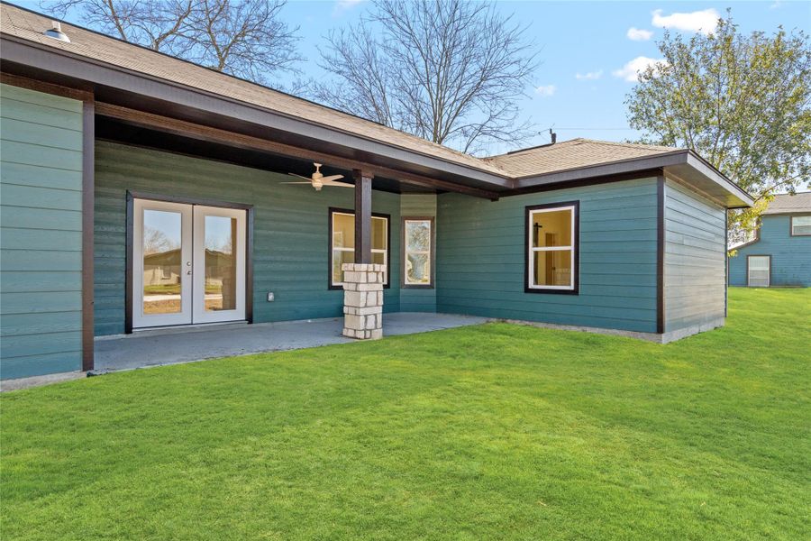 Private backyard space ready for gatherings, pets, or future customization.