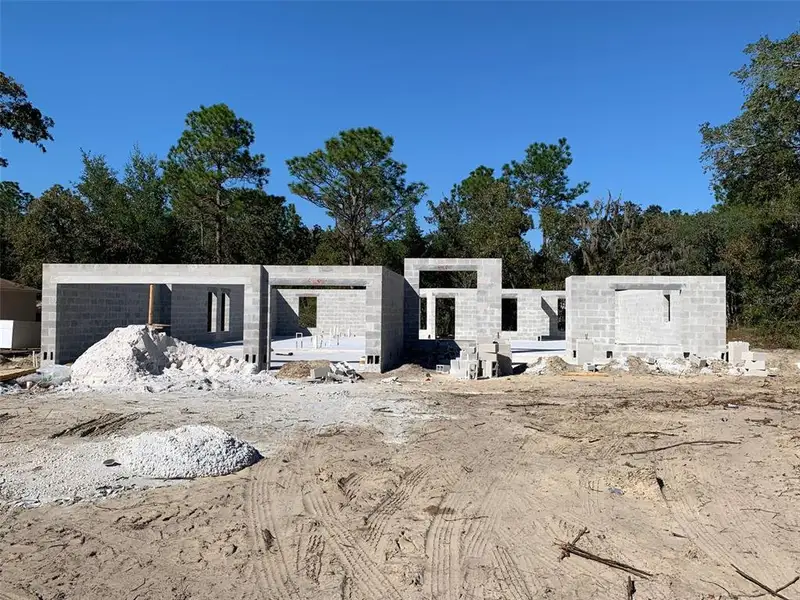In-progress construction of a new home in Pine Ridge, Beverly Hills, FL (Image 3). In-progress construction of a new home in Pine Ridge, Beverly Hills, FL (Image 3).