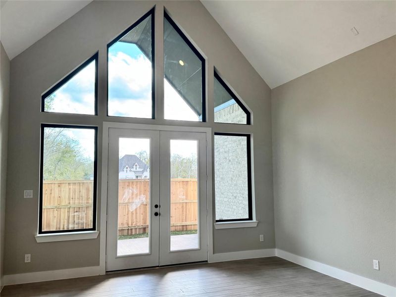 Breakfast Area with French Door leading out to covered patio Breakfast Area with French Door leading out to covered patio