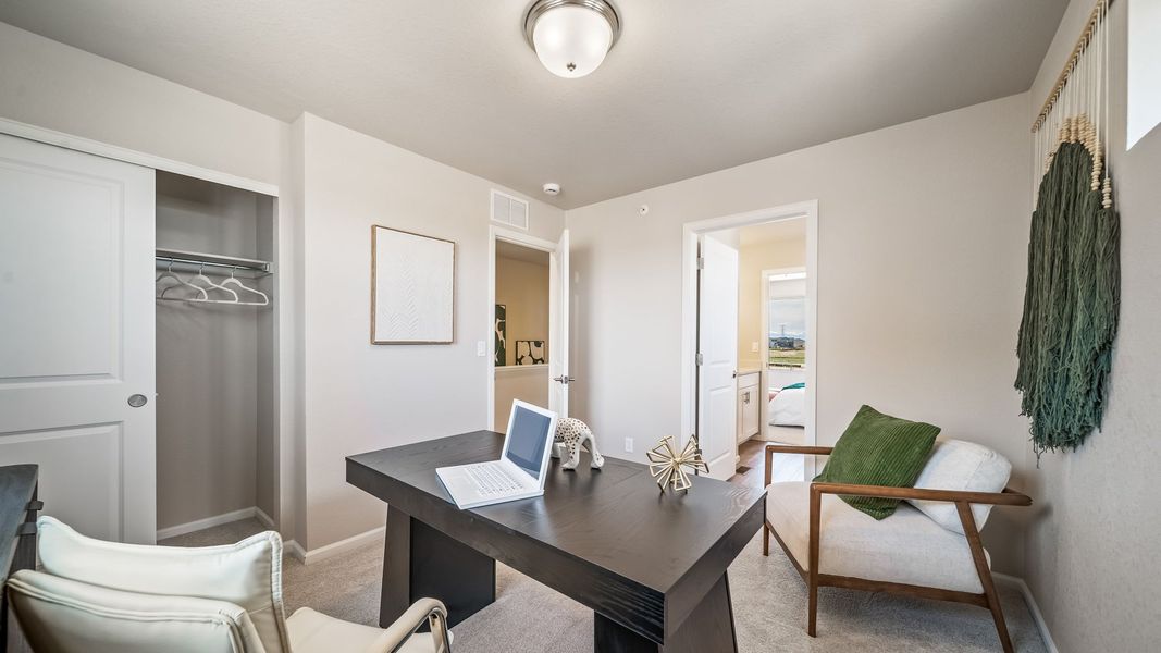 Furnished interior view inside a new home in Reunion, Commerce City (Image 35). Furnished interior view inside a new home in Reunion, Commerce City (Image 35).