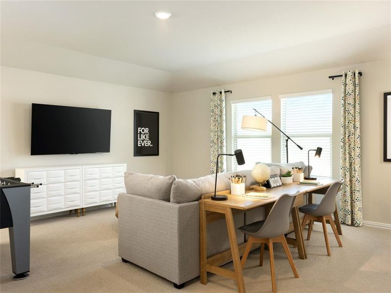 Furnished interior view inside a new home in Trails of Lavon - Signature Series, Lavon (Image 5). Furnished interior view inside a new home in Trails of Lavon - Signature Series, Lavon (Image 5).