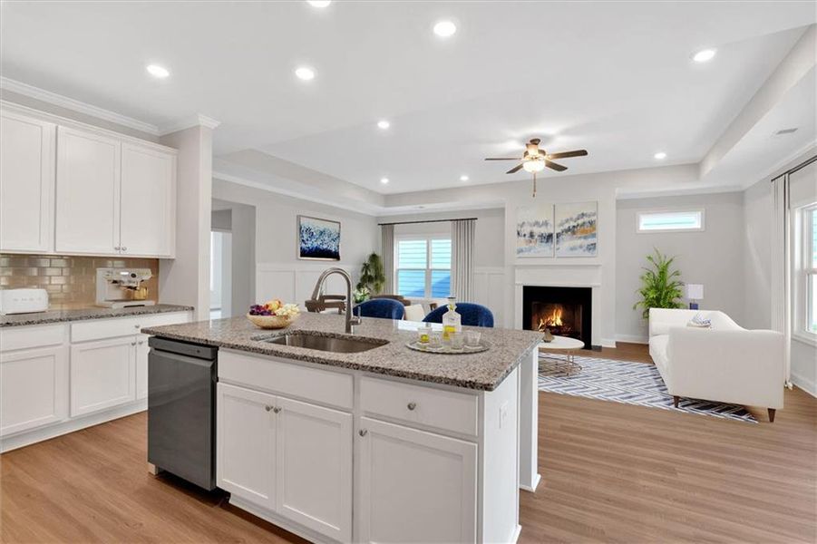 Furnished interior view inside a new home in Heritage Pointe at The Georgian, Villa Rica (Image 33).