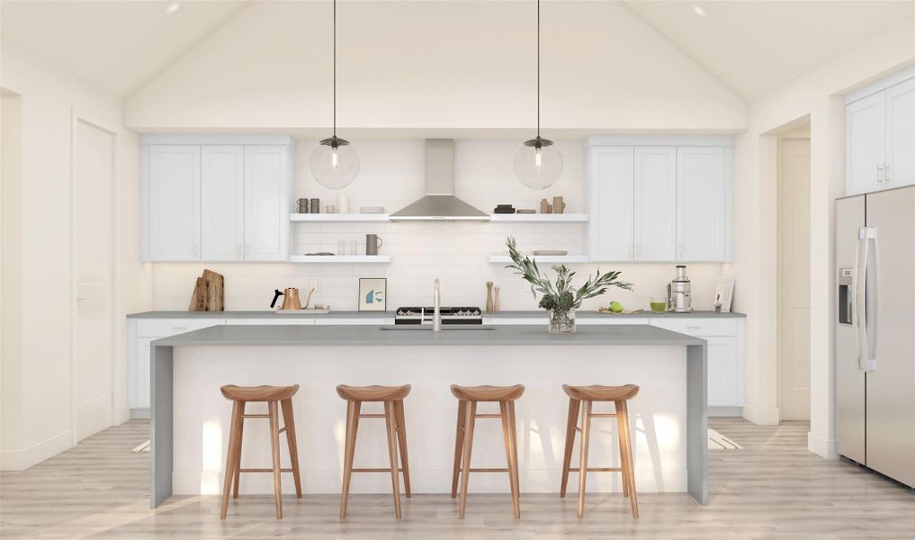 Stunning island kitchen (*Artist rendering used for illustration purposes only.)