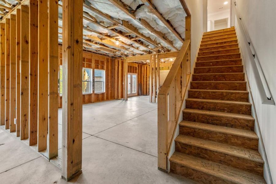 In-progress construction of a new home in , Flowery Branch, GA (Image 54).