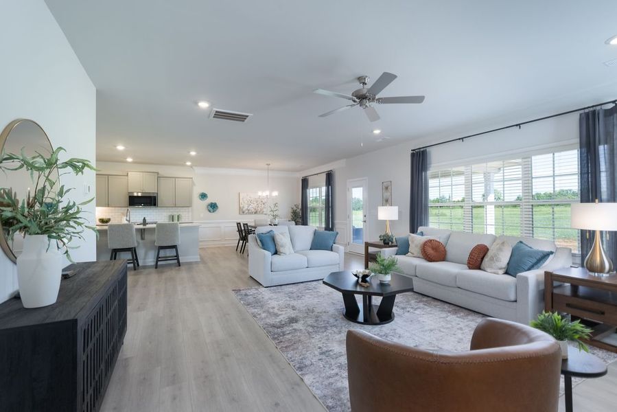 Representative furnished interior of a home built from the 3327 by Adams Homes in The Fields of Walnut Creek, Pendergrass (Image 14).