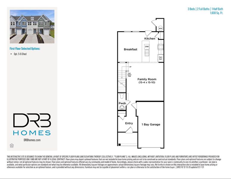 2D floor plan layout of this home in Saluda Crossing, Piedmont, SC (Image 5).