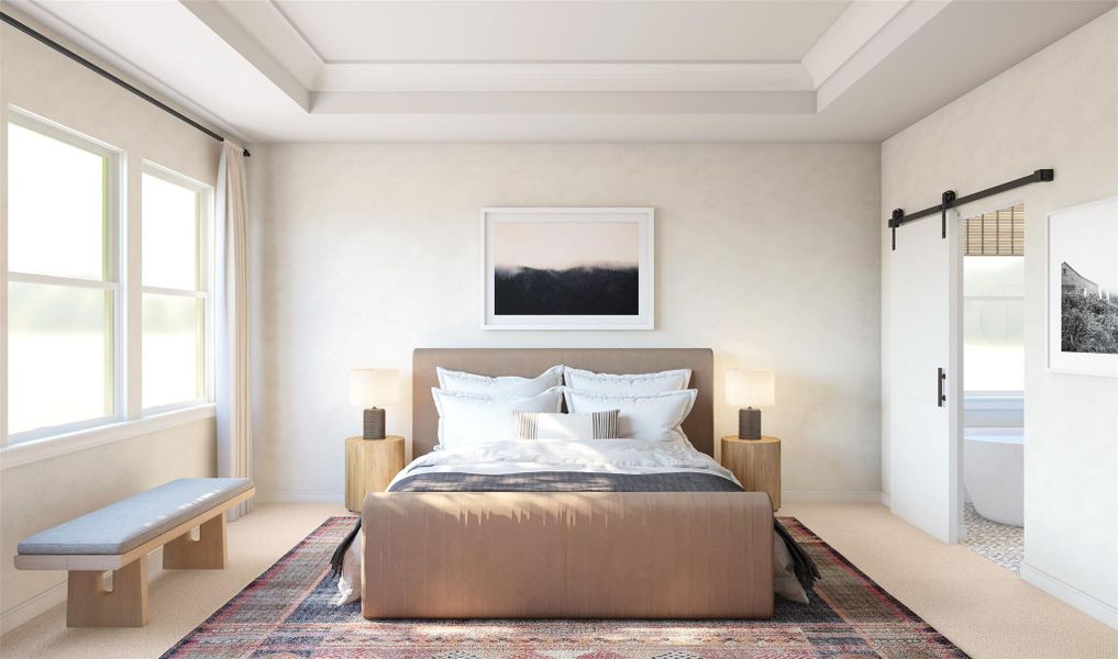 Private primary suite (*Artist rendering used for illustration purposes only.) Private primary suite (*Artist rendering used for illustration purposes only.)