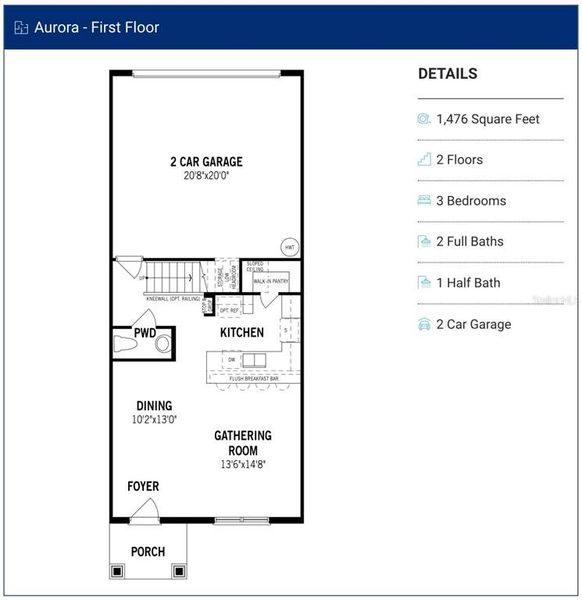 2D floor plan layout of this home in , Winter Springs, FL (Image 6).