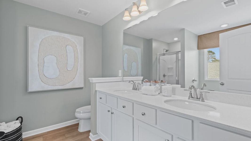 Furnished interior view inside a new home in Bowers Farm Townhomes, McDonough (Image 22). Furnished interior view inside a new home in Bowers Farm Townhomes, McDonough (Image 22).