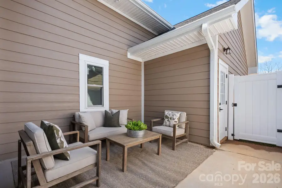 Exterior details and patio area of a home in , Hickory (Image 4).