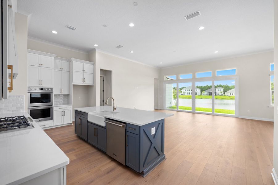 Representative furnished interior of a home built from the Aurora by Riverside Homes in Hidden Creek at SilverLeaf, St. Augustine (Image 6).