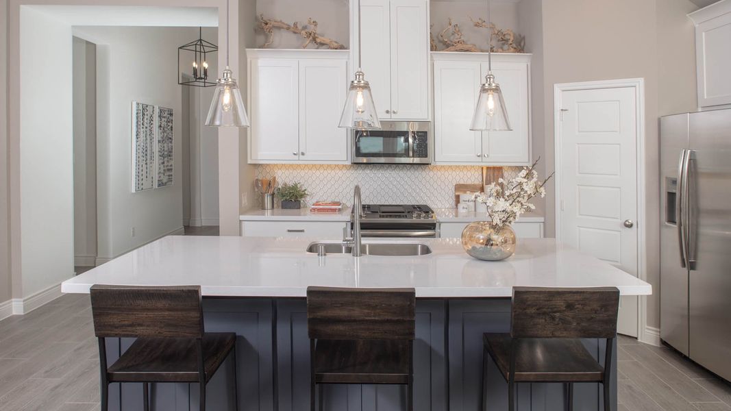 Furnished interior view inside a new home in Meadows of Mill Creek, Seguin (Image 13).