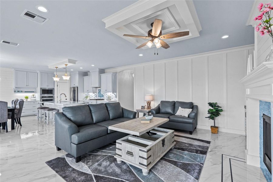 Furnished interior view inside a new home in , Bayou Vista (Image 9).