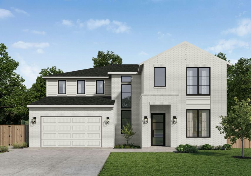 Front exterior of a new home in , Dallas, TX, highlighting curb appeal (Image 1). Front exterior of a new home in , Dallas, TX, highlighting curb appeal (Image 1).